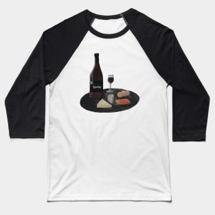 Cheese and Wine Baseball T-Shirt